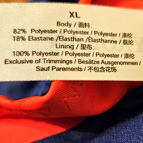 SYROKAN Sports Swimsuit Two Piece Racerback Top Workout Bikini - Navy, size XL - Picture 7 of 8